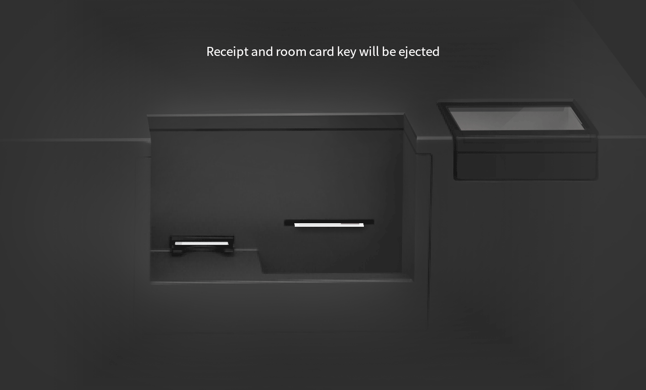receipt and room card key